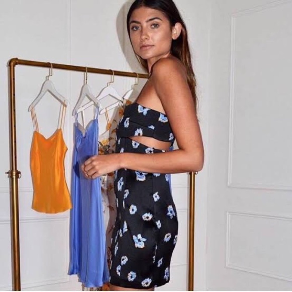 BEC + BRIDGE Daisy Cut Out Cornflower Poppy Dress